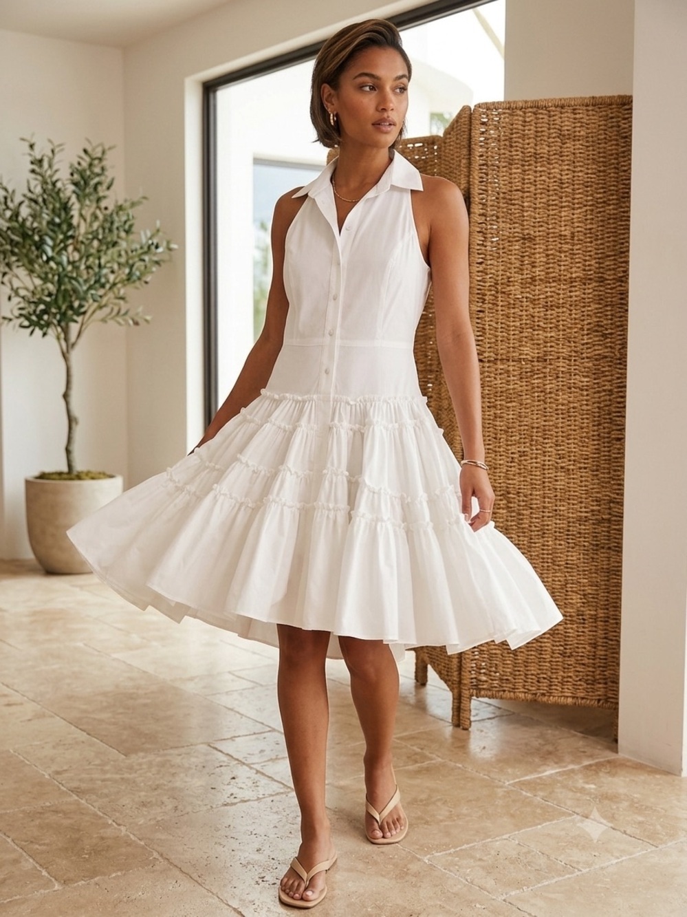 Mare Mare Anthropologie Drop-Waist Fit & Flare Mini Dress (127)